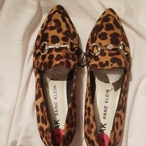 Anne Klein Leopard Print Loafers